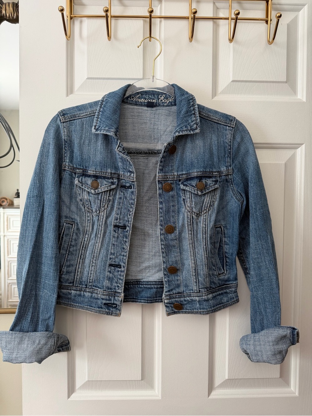 American Eagle Outfitters Light Blue Denim Jacket